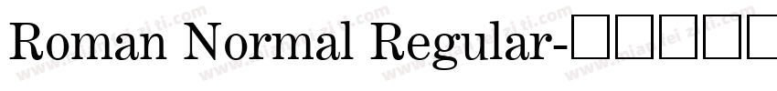 Roman Normal Regular字体转换